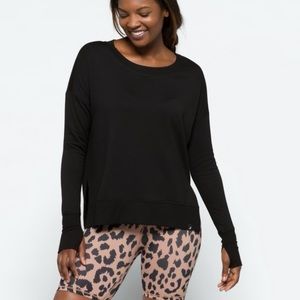 GLYDER | Joanna Side Slit Top | XS | Black